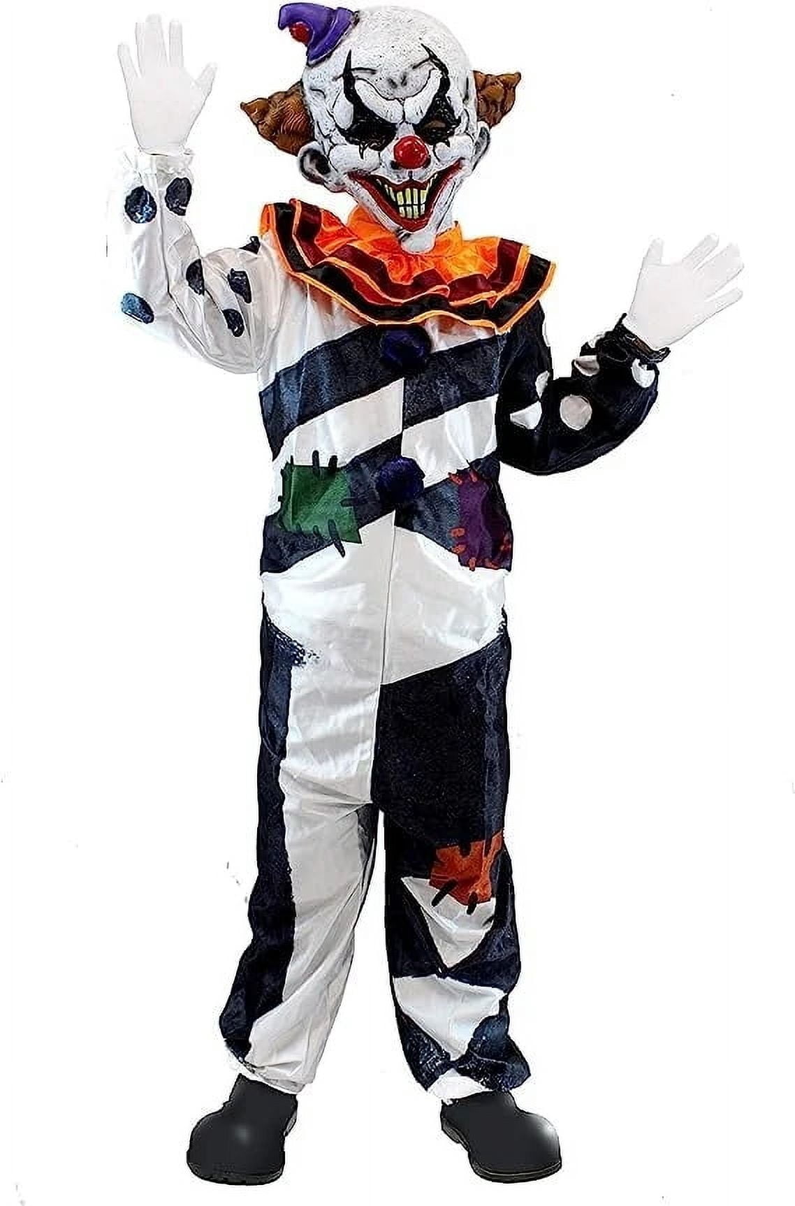 Joyfy Scary Clown Costume for Men Adult Halloween Costumes Killer Clown Halloween Outfit Set Fancy Dress Cosplay