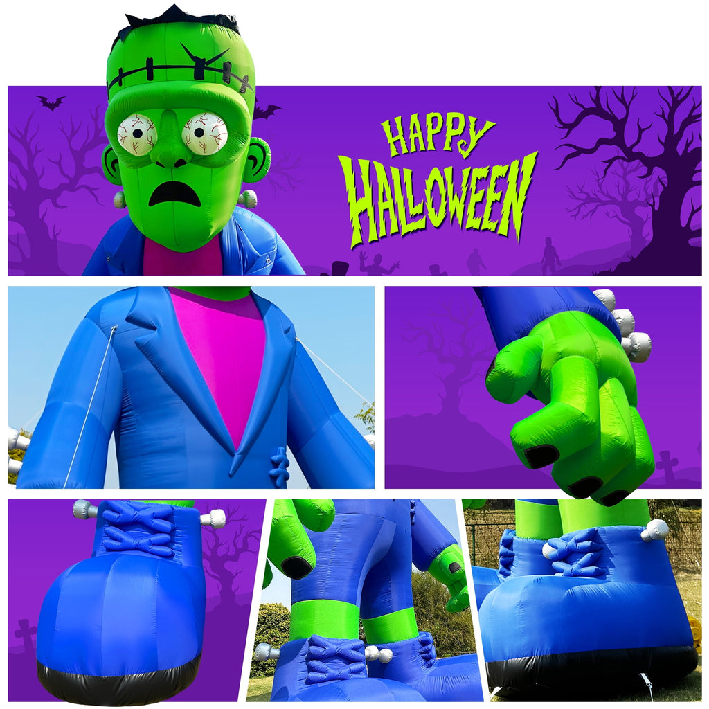 Wellcomer 20ft Giant Inflatable Frankenstein with Blower - Halloween Outdoor Decor