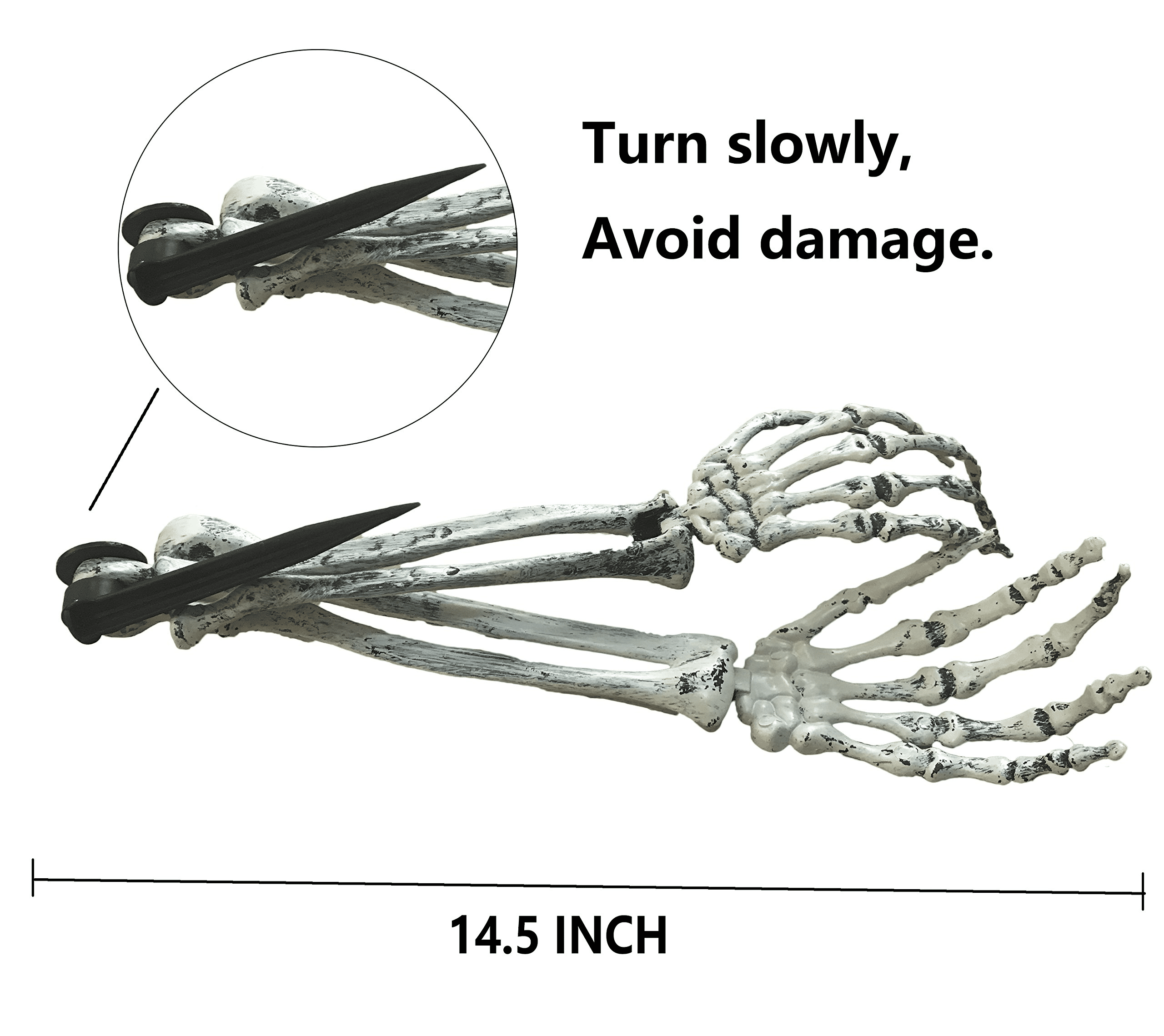 Halloween Skeleton Stakes, Realistic Skull & Skeleton Hand Yard Stakes for Outdoor Graveyard Lawn Garden Party Decor