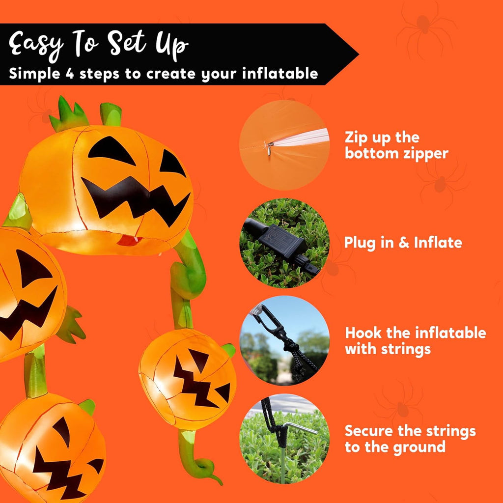 Joyfy 4.5 FT Halloween Inflatable Decorations Outdoor Scary Flying Ghost Broke Out from Window with Built-in LED Blow Up Inflatable for Window Decoration Yard Garden Lawn Decor