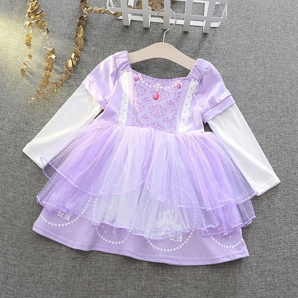 WIBACKER 1-6Y Toddler Girls Princess Costumes Dresses Fancy Dress Up Clothes for Halloween Party Cosplay, Christmas Gift
