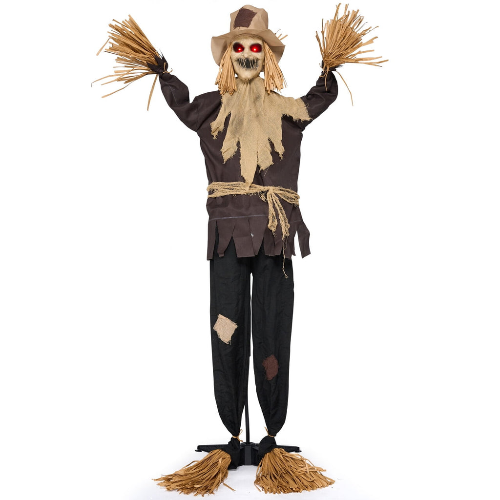 Joyfy 7.8 Ft(93.6 in) Halloween Grim Reaper Decorations Outdoor, Rotatable Flying Scream Scarecrow Skeleton Ghosts Decor for Graveyard Haunted House Props, Garden, Porch, Yard Lawn