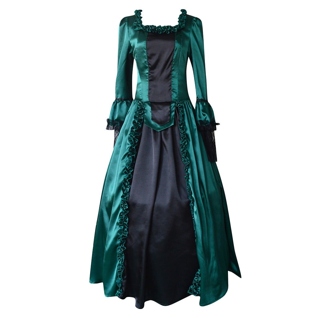 UPPADA Plus Size Victorian Dress for Women Lace Up Flare Sleeve Ball Gown with Corset Evening Party Maxi Gowns Vintage Cocktail Dress Wedding Dresses Early