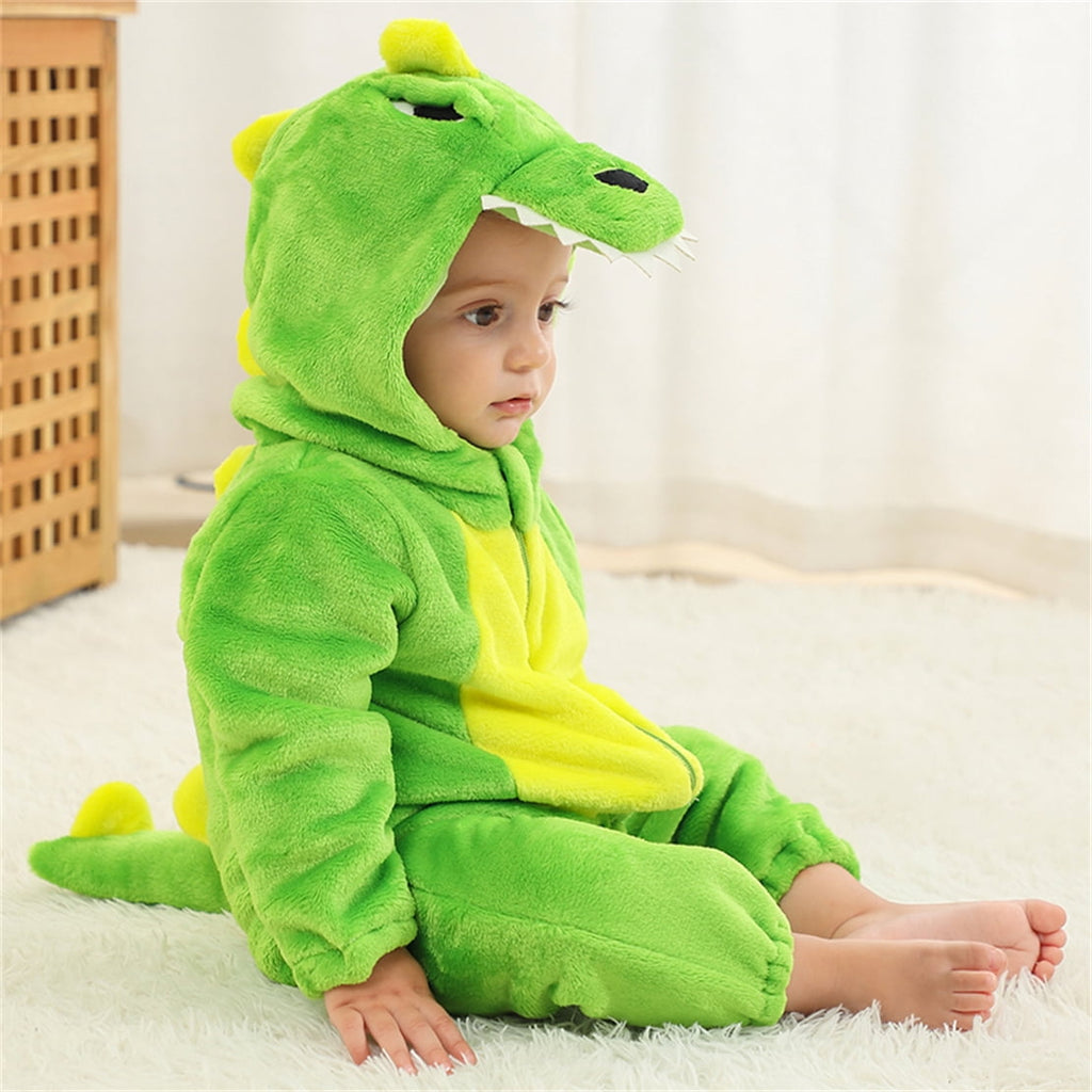 WIBACKER 0-3T Unisex Baby Animal Costume Winter Autumn Flannel Hooded Romper Christmas and Halloween Panda Cosplay Jumpsuit