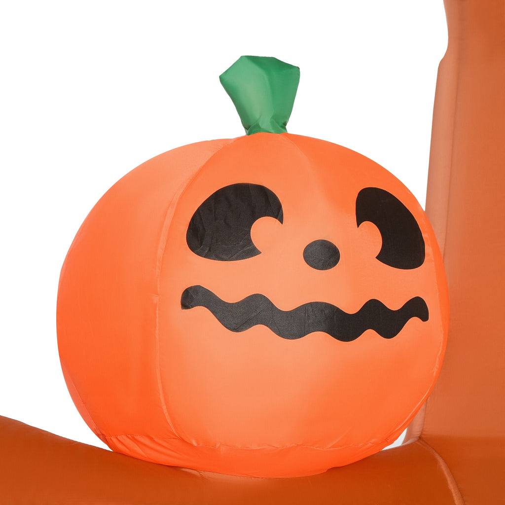 Outsunny 5' Halloween Inflatables Outdoor Decorations Ghost Tree with Pumpkins, Blow-Up LED Yard Decor Indoor Outdoor for Garden, Lawn, Party, Holiday
