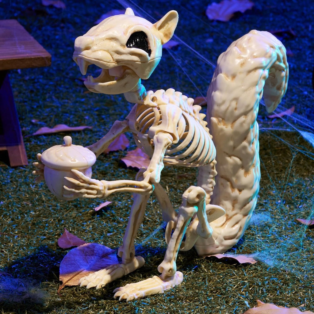 Joyfy 2 Pcs Duck Skeleton Halloween Decoration,4.5 Inch Posable Plastic Animals Halloween Skeleton for Indoor Outdoor Halloween Decorations,Haunted House Party Props