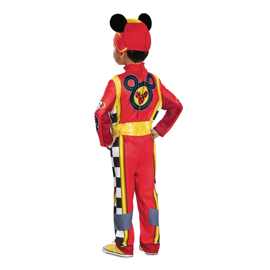 Disguise Toddler Boys' Classic Mickey Mouse Roadster Jumpsuit Costume - Size 3T-4T