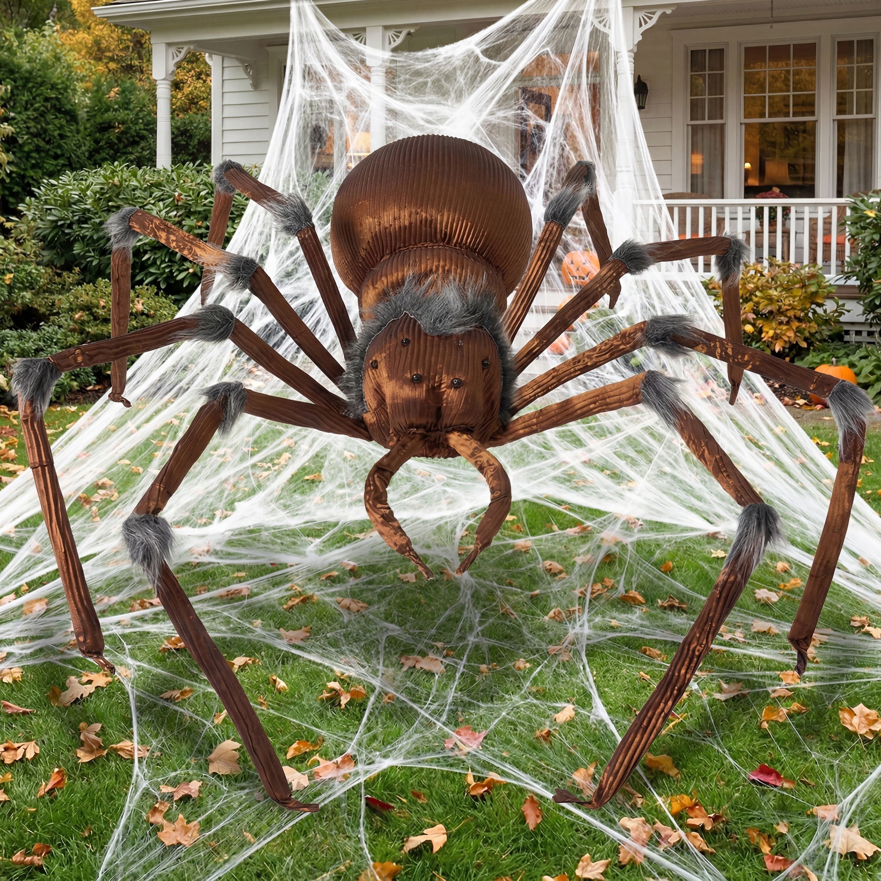 Joyfy 45inch Giant Spider Halloween Decorations,Scary Spider Halloween Outdoor Party Decorations Props Halloween Yard Decorations,Black