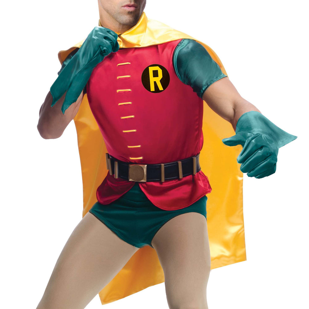 DC Comics 1966 Robin Grand Heritage Costume for Adults by Rubies, Men's One Size