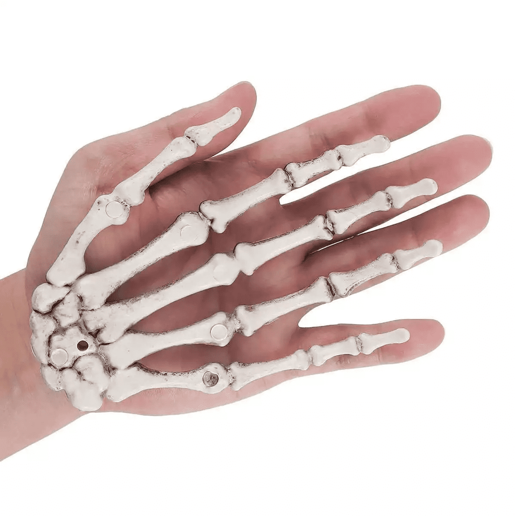 2Pcs Skeleton Hands Halloween Fake Human Hands Plastic Skeleton Hands Props for Halloween Zombie Party Decorations
