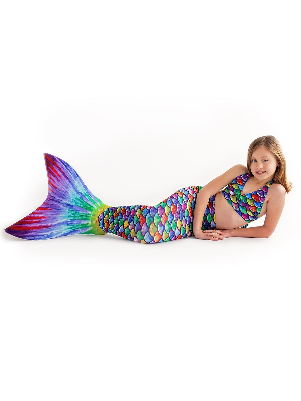 Sun Tail Mermaid Blue Lagoon Tail Skin, Size Child Extra Large (Monofin Not included) for Girls