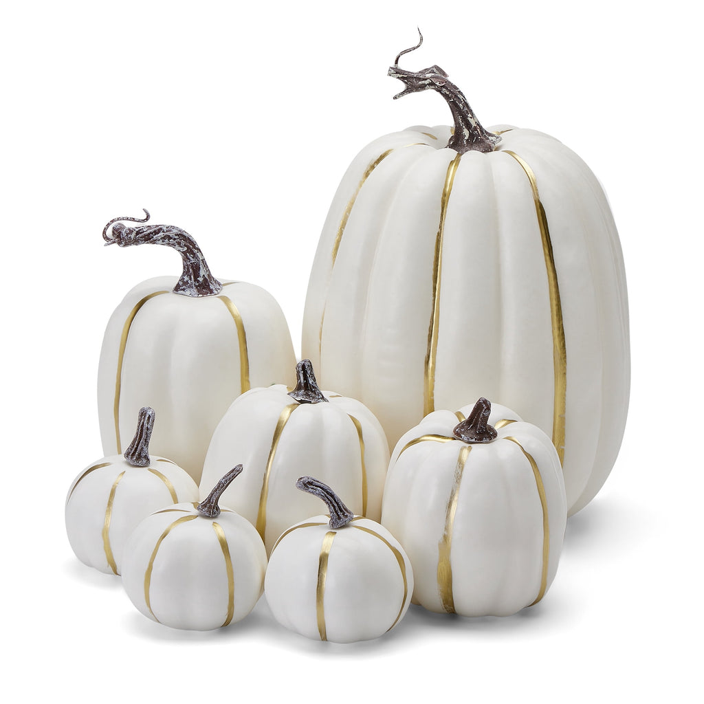 Xsylife 7Pcs Assorted Sizes Halloween Pumpkin Model Artificial Craft Fall Harvest Thanksgiving Decoration