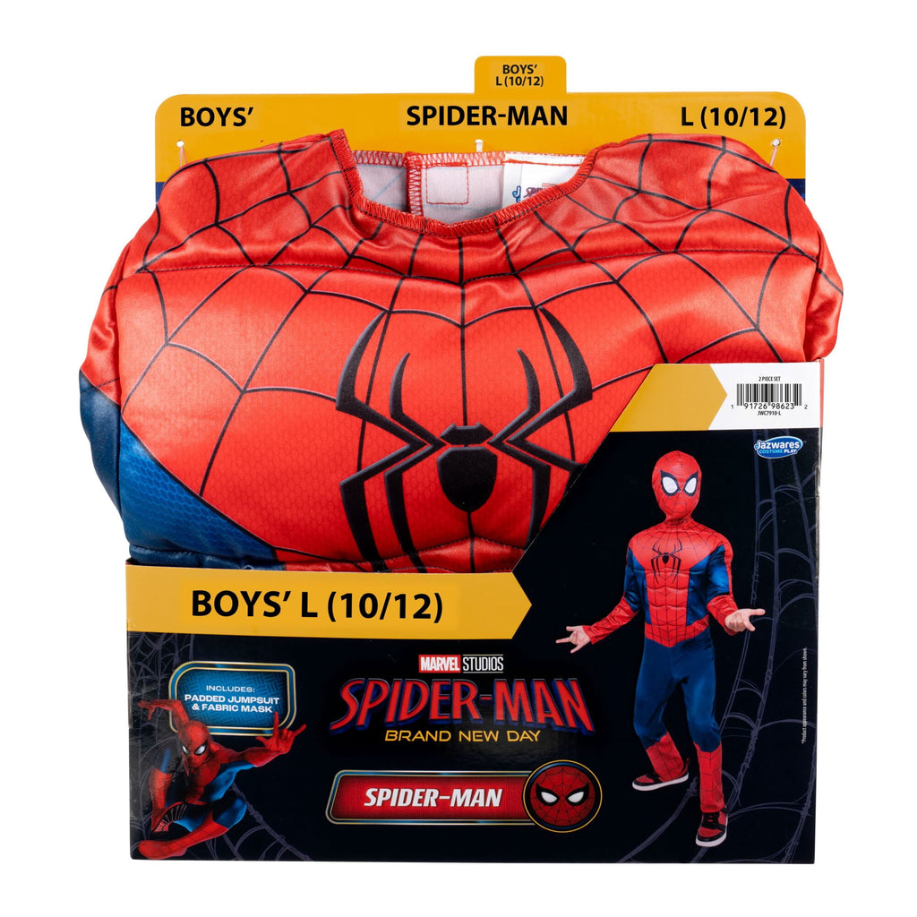 Marvel's Spider-man Halloween Costume for Children, Boy's Size S (6/7), by Jazwares
