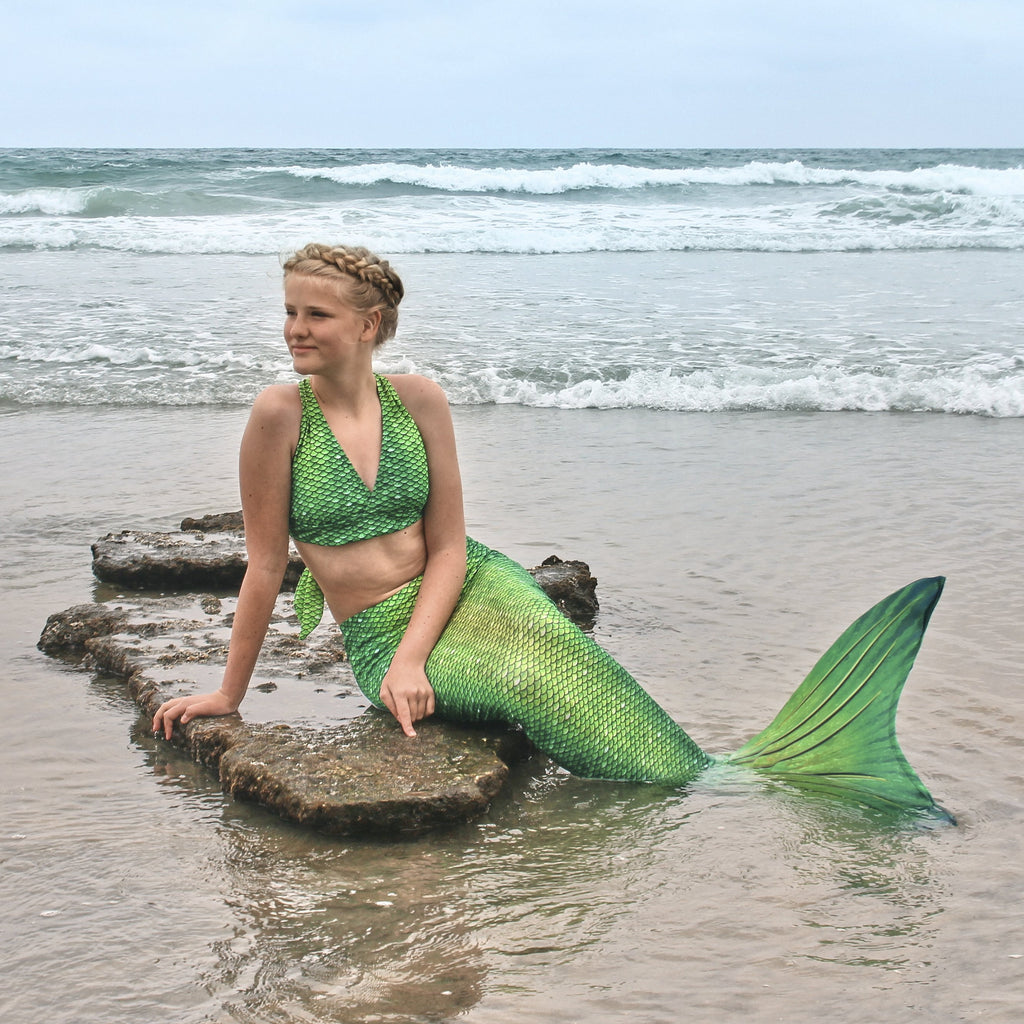 Sun Tail Mermaid Blue Lagoon Tail Skin, Size Child Extra Large (Monofin Not included) for Girls