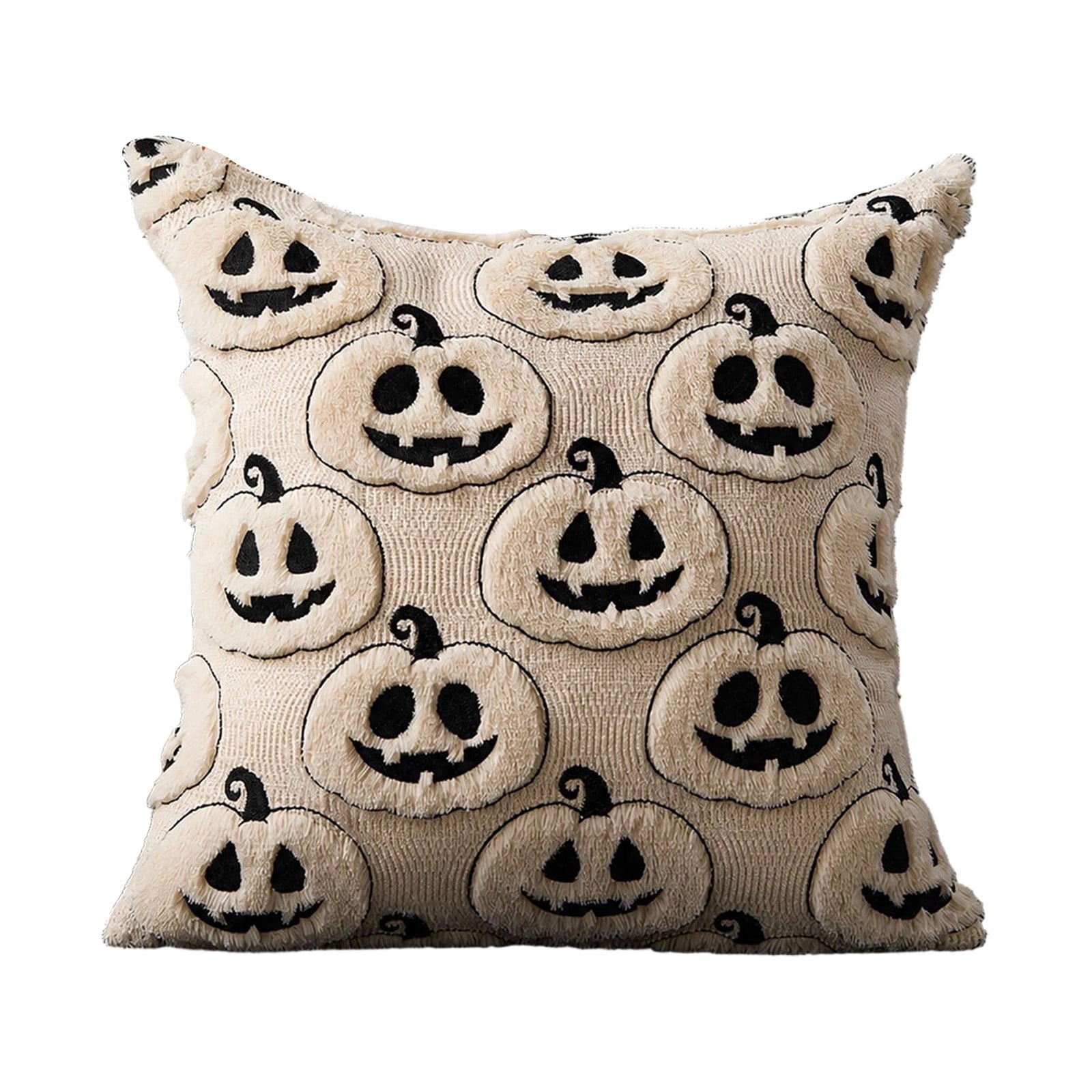 Halloween Ghost Reading Book Throw Pillow Cover, Spooky Library Bookshelf Skull Candlestick Decorative Pillowcase, Retro Halloween Cushion Cover