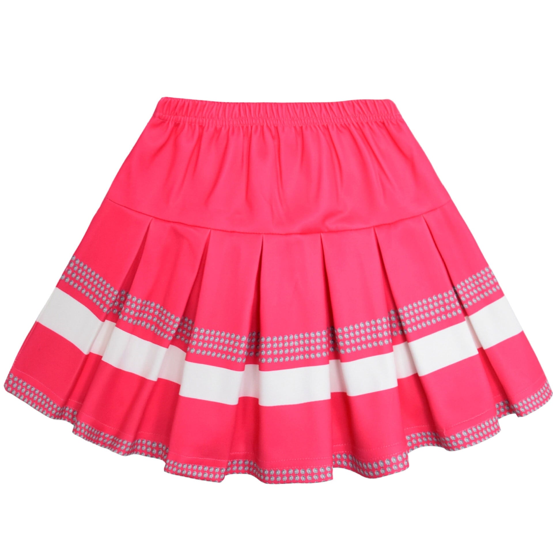 Girls Cheerleader Dress Up Outfit Skirt Set with Hair Bow & Pom Poms Monster Cosplay