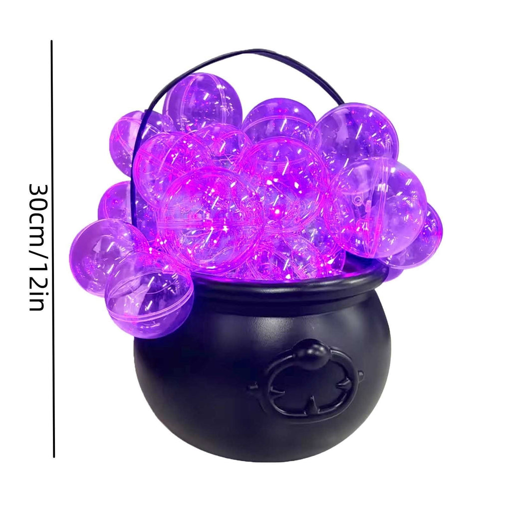 Muecwrye Halloween Decorations Outdoor, Halloween Clearance! Halloween Witches Cauldron with Lights, DIY Bubbling Cauldron Set Decor for Home Porch Outside, Halloween Party Supplies( Without Tripod)