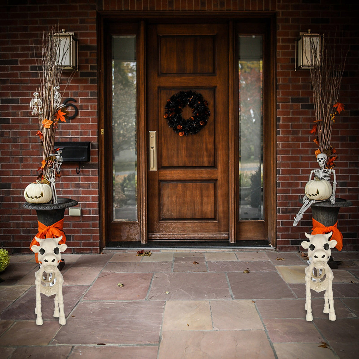 amlbb Halloween Decoration Halloween Skeleton Horror Decorations Simulation Animals Skeleton Ornaments Bar Decoration Frogs Skeleton on Clearance