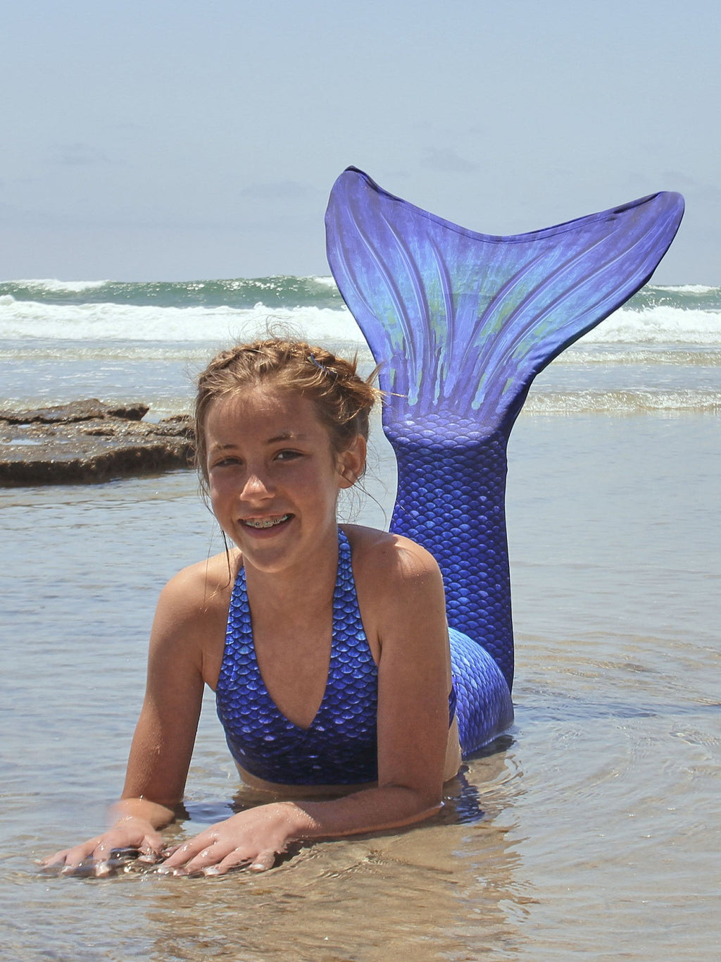 Sun Tail Mermaid Blue Lagoon Tail Skin, Size Child Extra Large (Monofin Not included) for Girls