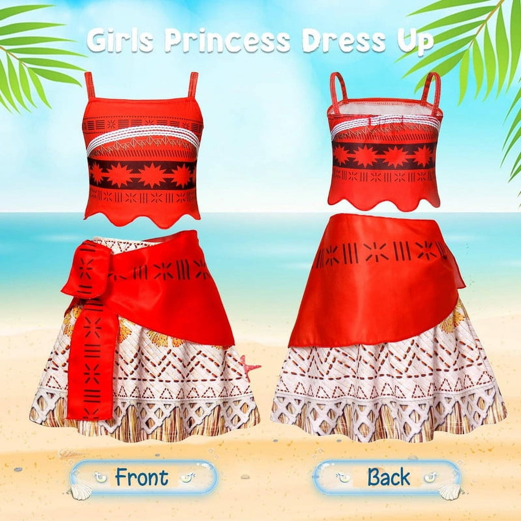 Jurebecia Princess Costume for Girls Dress Halloween Cosplay Outfits Birthday Fancy Tween Dress with Accessories 130 cm 7-8 Years