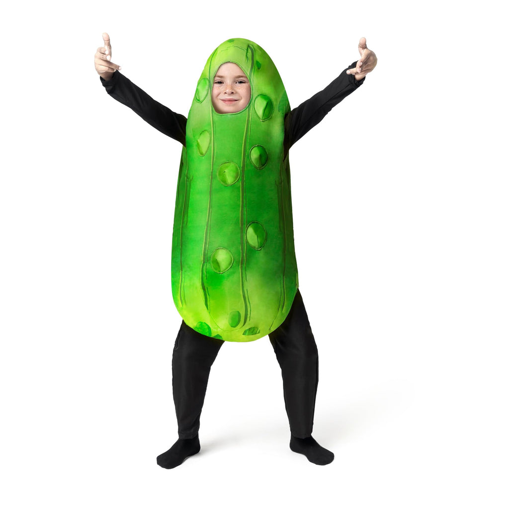 Joyfy Halloween Pickle Costume for Adult, Unisex Food Costume, Funny Costume for Men, Fruit Jumpsuit for Halloween Fancy Dress Costume