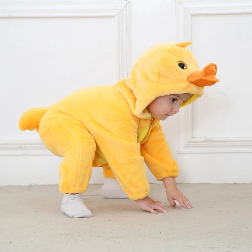 WIBACKER 0-3T Unisex Baby Animal Costume Winter Autumn Flannel Hooded Romper Christmas and Halloween Panda Cosplay Jumpsuit