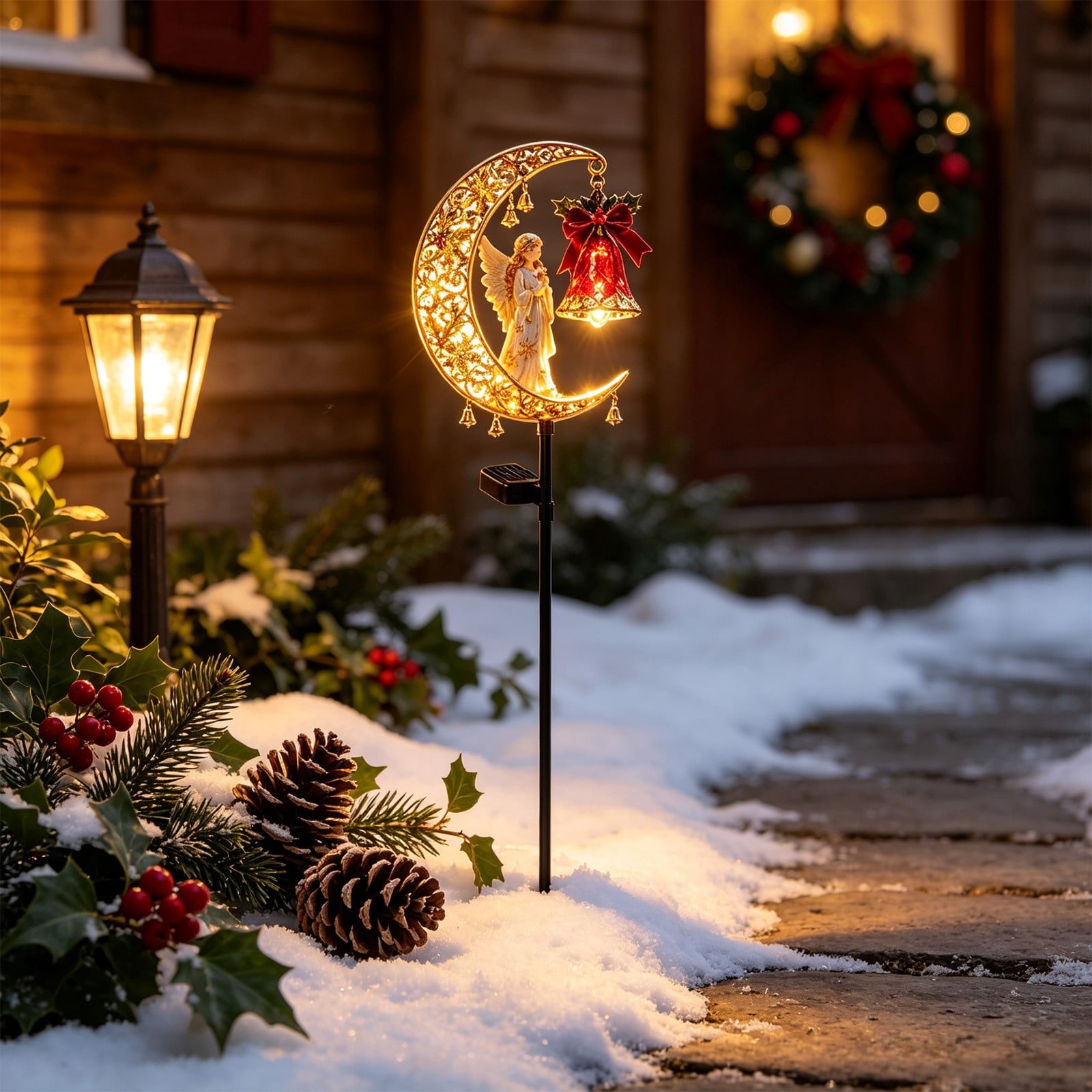 Halloween Witch Cauldron Garden Stake Lights, 2.7Ft LED Color Waterfall-Style Light Flow Flying Witch Garden Stake, Waterproof Weather Resistant Projector Lights for Outdoor Yard, Lawn, Pathway