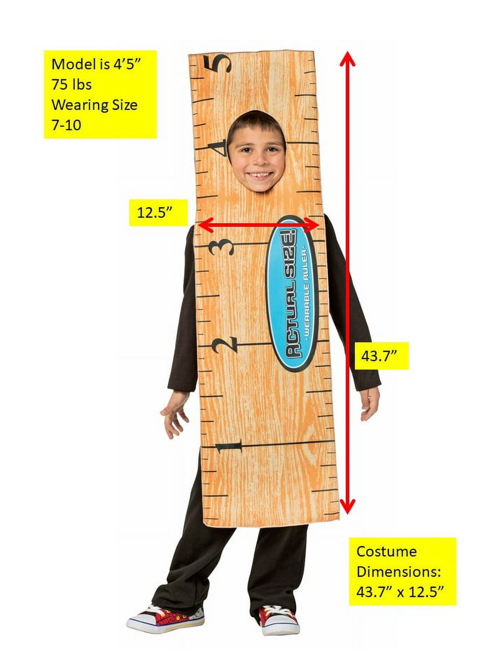 Rasta Imposta Ruler Kids Halloween Costume, Boys and Girls, Yellow, One Size, 6741-710