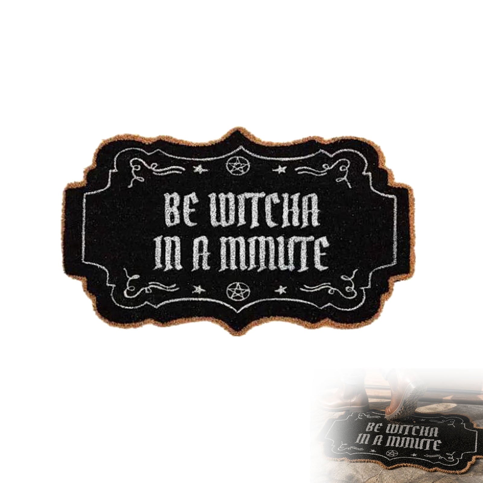Tepsmf Halloween Doormat 19.7x31.4IN Soft Non Slip Halloween Bathroom Rug For Front Doors Porches And Witch-themed Home Decor