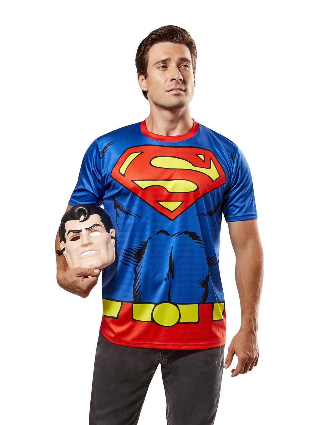 DC Comics Superman Ben Cooper Costume Set for Adults by Rubies, Men's One Size