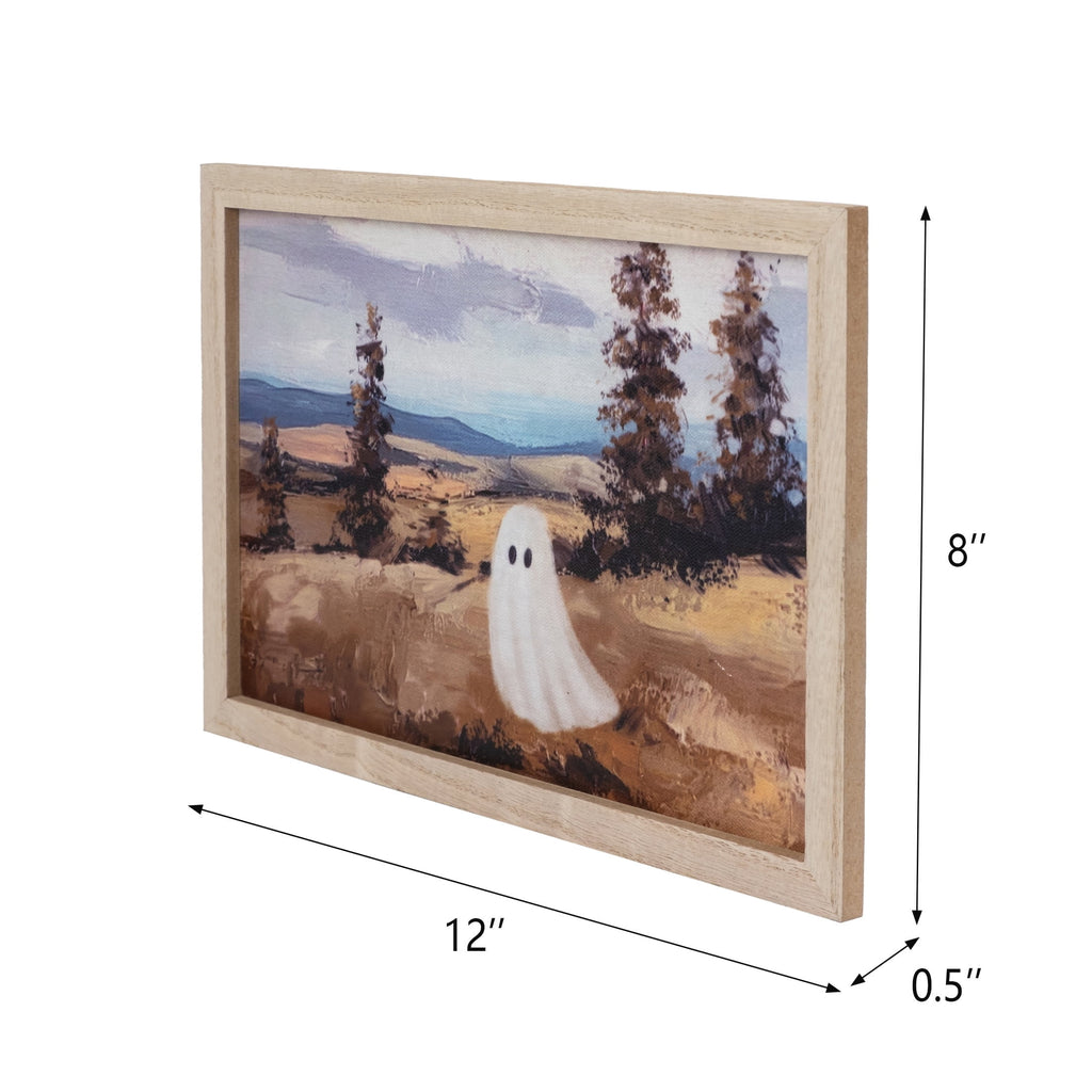 Countryside Ghost Framed Wall Art, Multicolor, 8" x 12", Halloween by Way To Celebrate