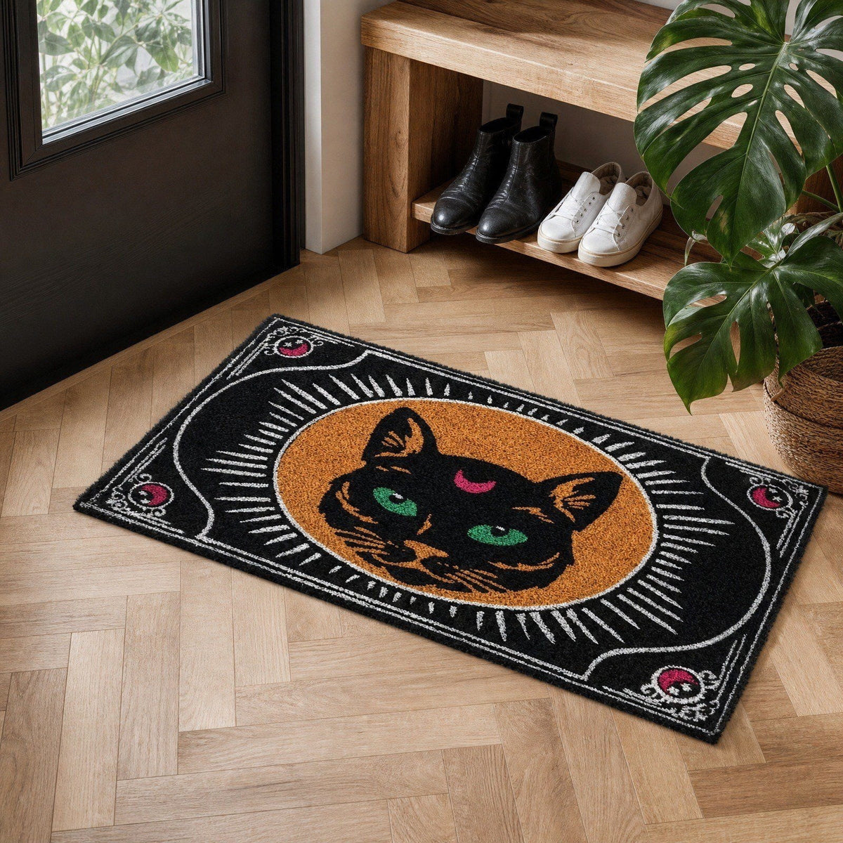 Tepsmf Halloween Doormat 19.7x31.4IN Soft Non Slip Halloween Bathroom Rug For Front Doors Porches And Witch-themed Home Decor