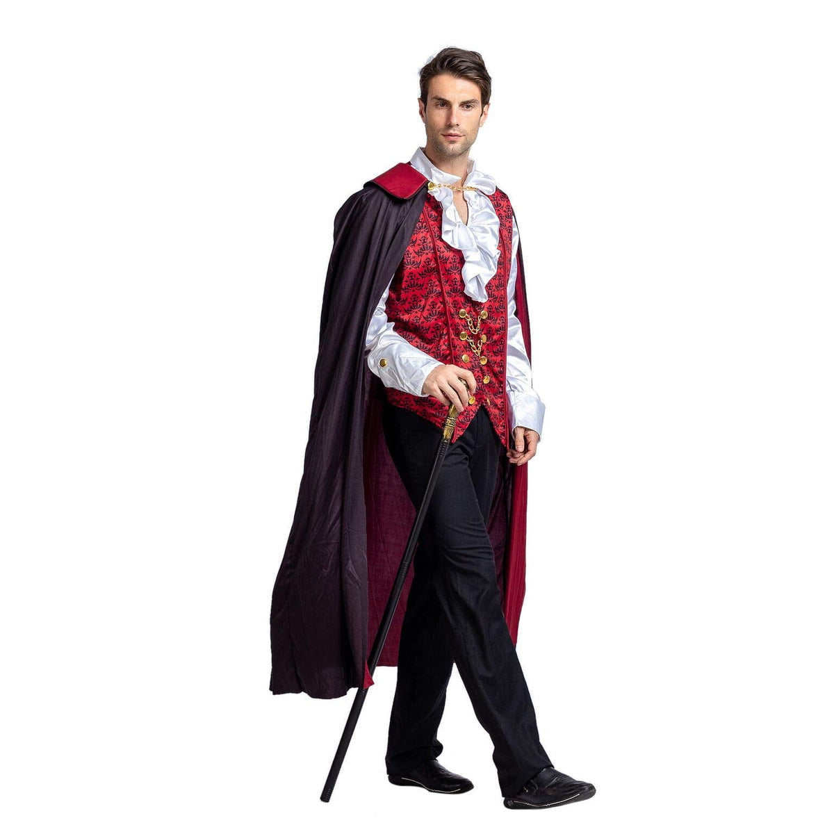 Joyfy Gothic Vampire Costume Kids, Toddler Vampire Costume Halloween Vampire Costume, Vampire costume for boys, Halloween Party Dress Up (3-4yrs)