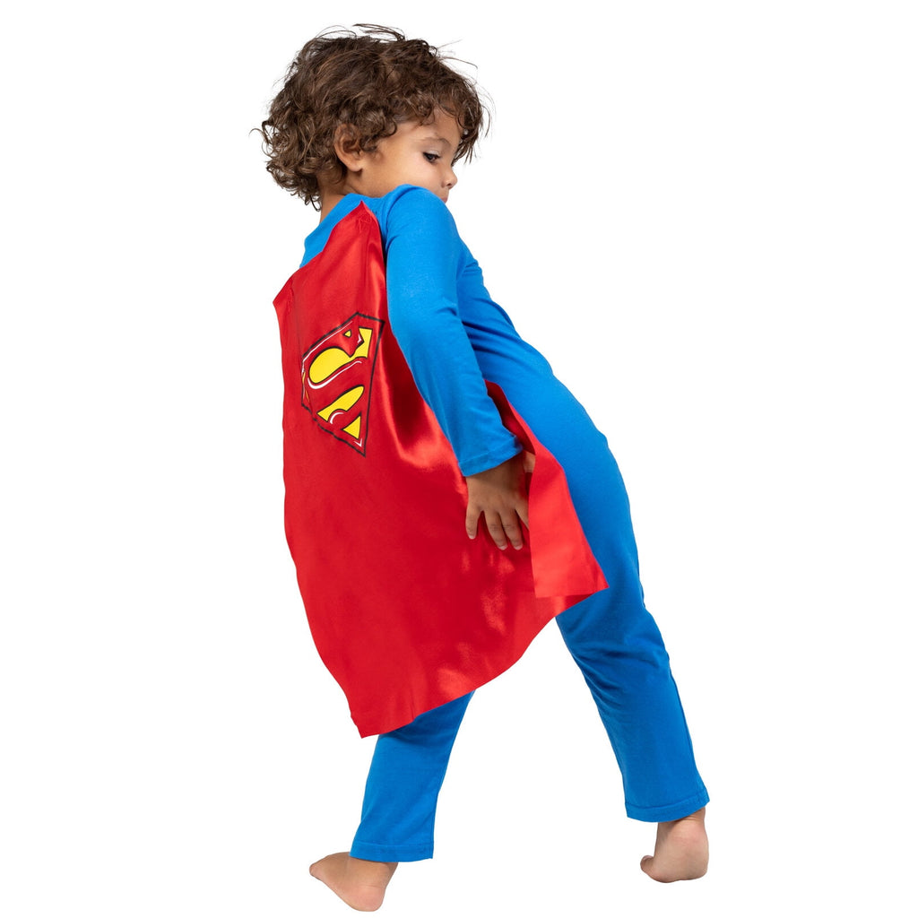 DC Comics Justice League Toddler Boy or Girl Cosplay One Piece Coverall with Cape Batman Black