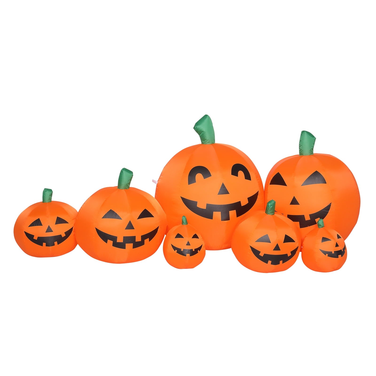 Ktaxon 7.4' Halloween Inflatables Outdoor Halloween Decoration with LED Lights 7pcs Blow up Pumpkins