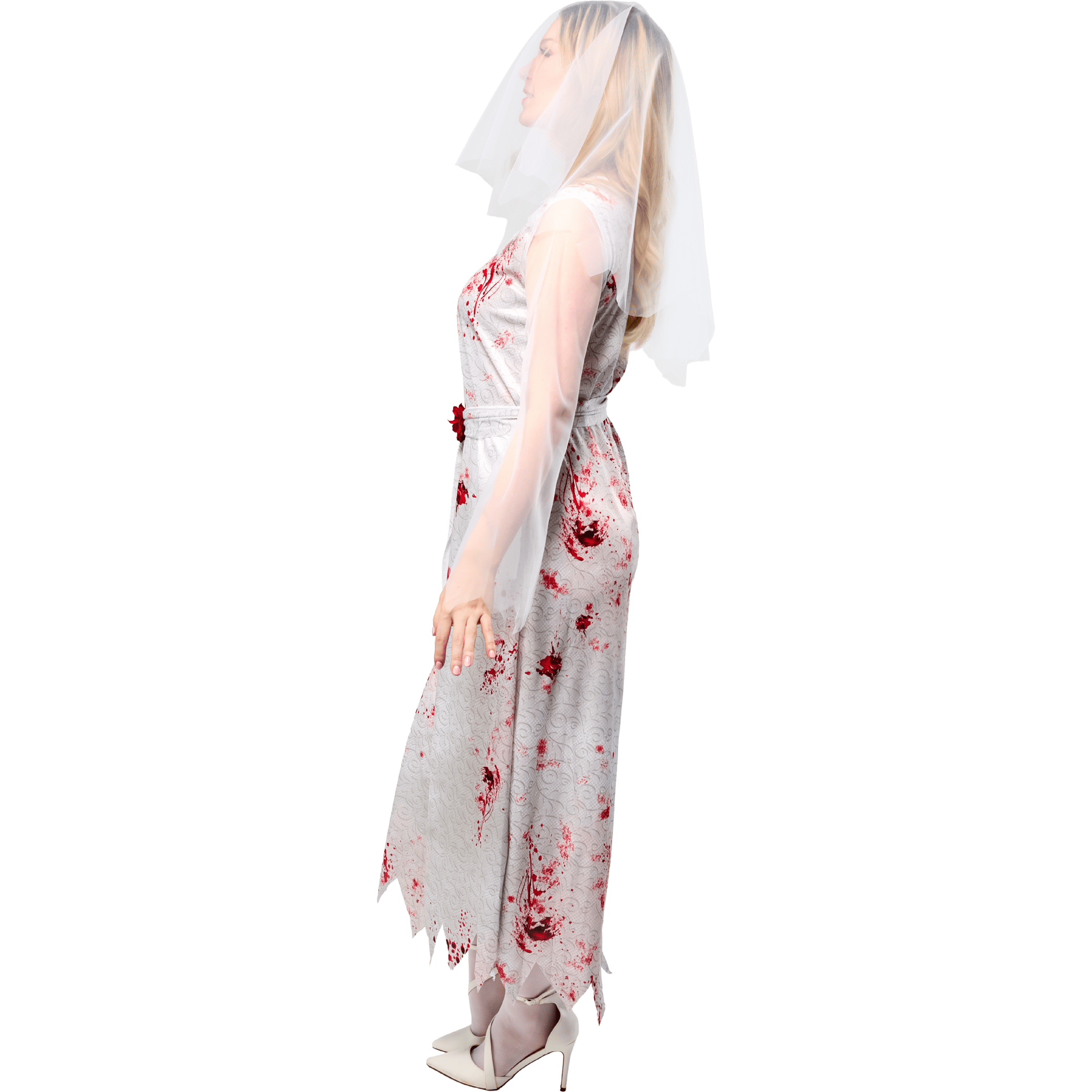 Ghost Bride Halloween Costume for Adults, Women's Size L (12/14), by Way to Celebrate