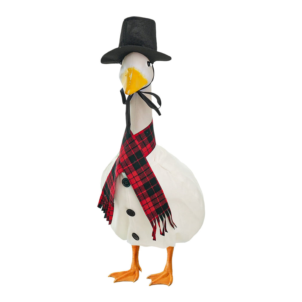 Sruoe Christmas Porch Goose Outfits, Porch Goose Clothes, 23 Inch Cement Goose Clothes Dress, Duck Clothes for Spring Easter Holiday Outdoor Garden Yard Lawn Patio Statue Decor
