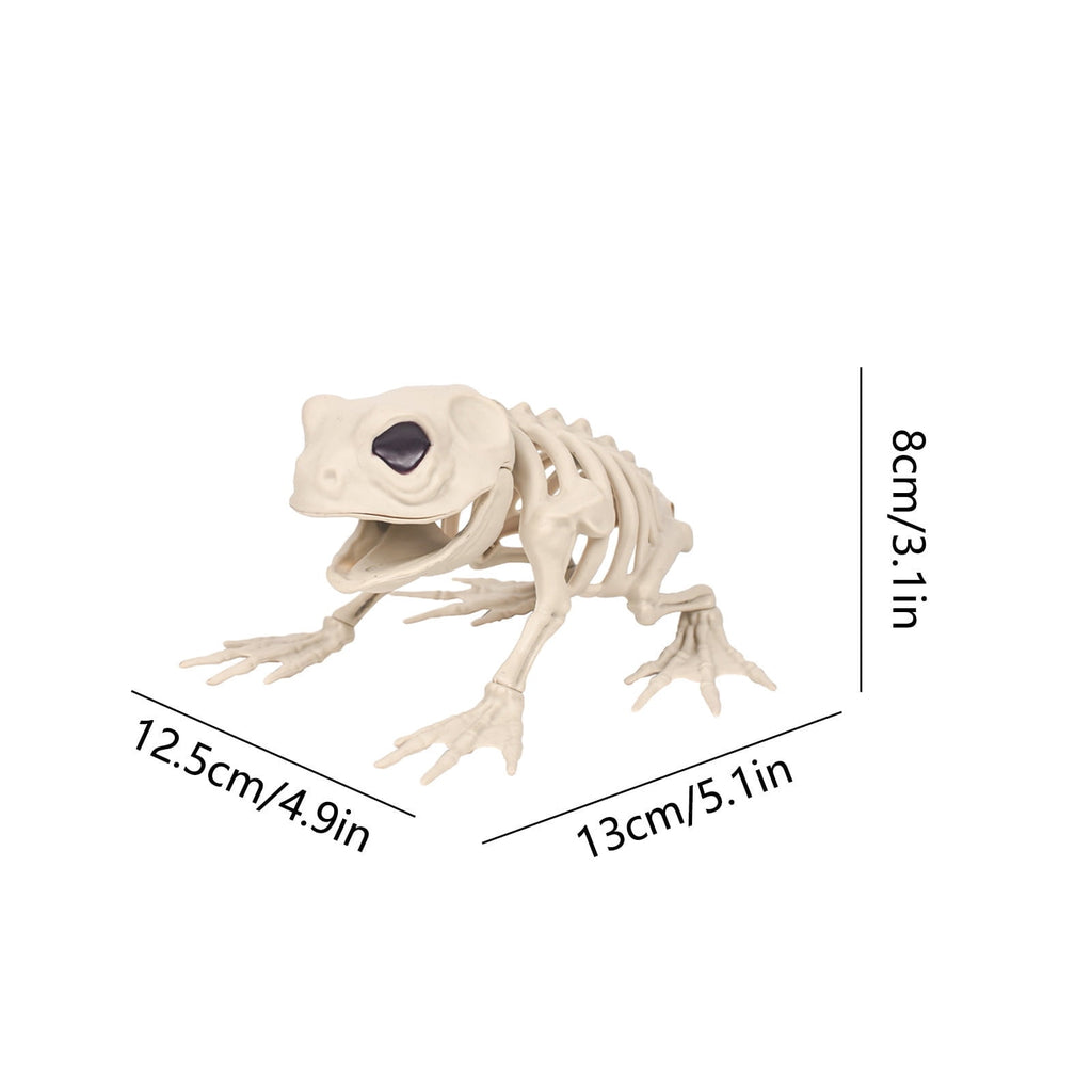 amlbb Halloween Decoration Halloween Skeleton Horror Decorations Simulation Animals Skeleton Ornaments Bar Decoration Frogs Skeleton on Clearance
