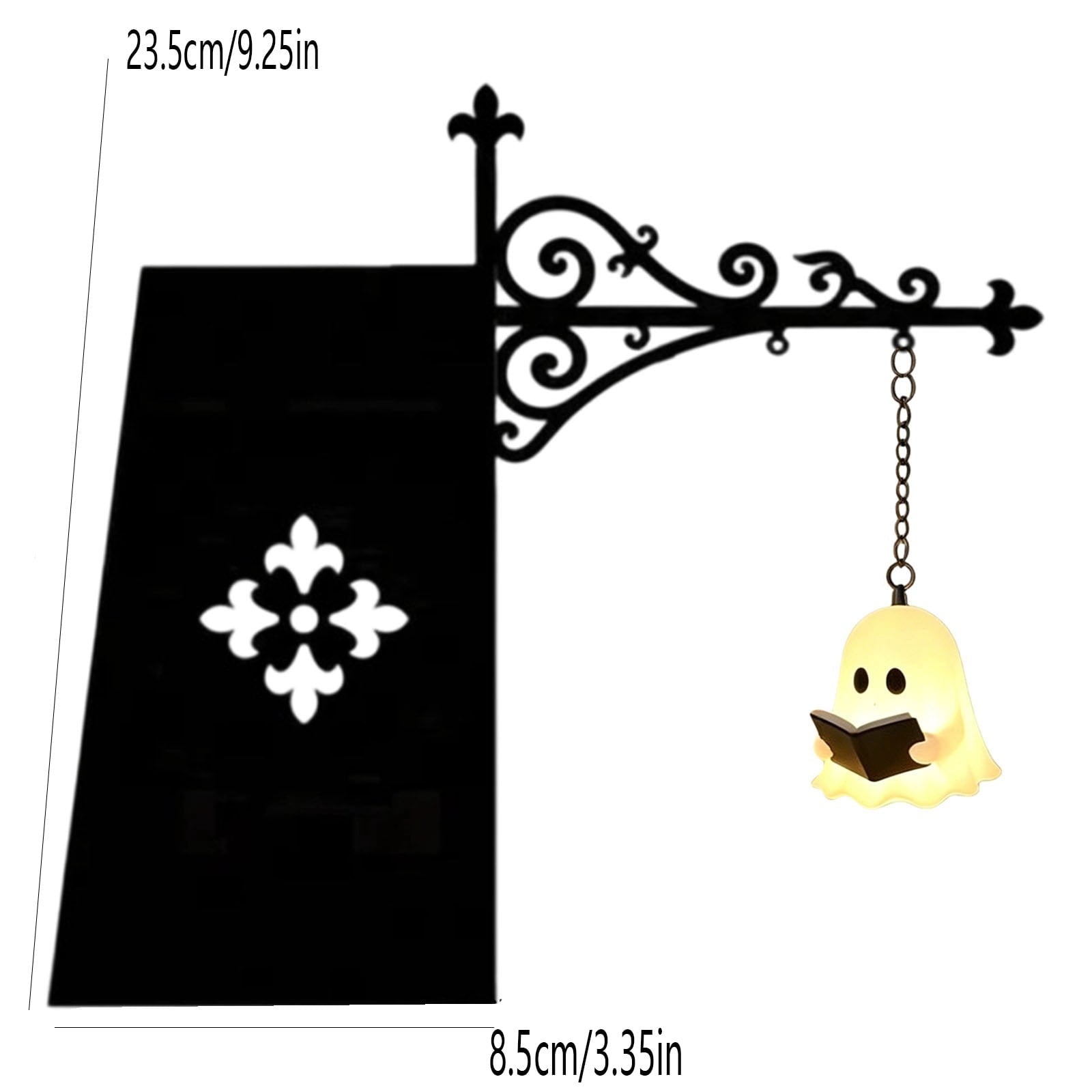 Halloween Ghost Library Lantern Decorative Bookshelf Lighting, Reading Book Shelf Lights for Study Reading Corner Home Library Gift for Book Lovers Bookworms