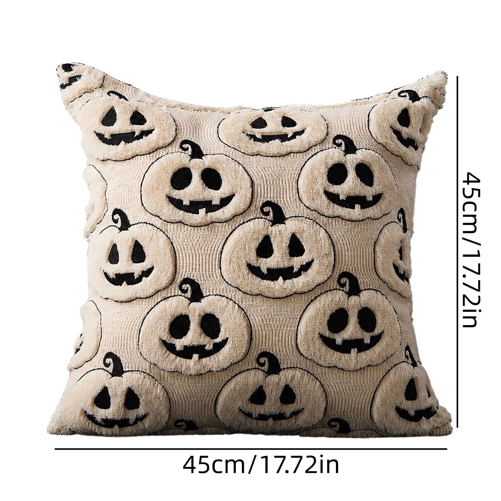 Halloween Ghost Reading Book Throw Pillow Cover, Spooky Library Bookshelf Skull Candlestick Decorative Pillowcase, Retro Halloween Cushion Cover