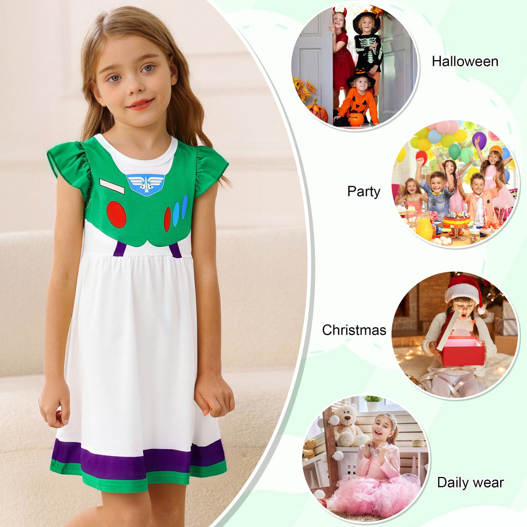 Benylion Girls Cowgirl Costume Summer Dress Toddler Princess Dress up for Kids Birthday Outfits Halloween Role Play Clothes for 3-4 Years