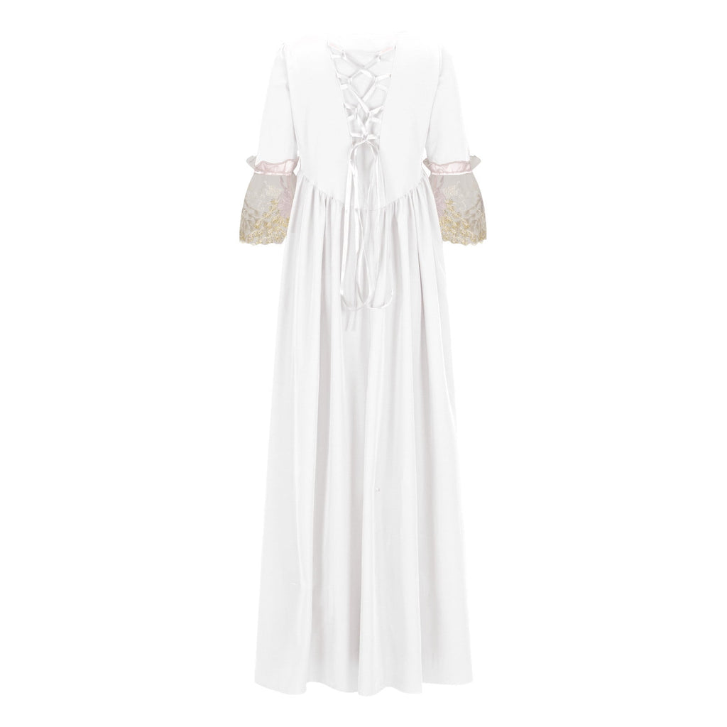 UPPADA Plus Size Victorian Dress for Women Lace Up Flare Sleeve Ball Gown with Corset Evening Party Maxi Gowns Vintage Cocktail Dress Wedding Dresses Early
