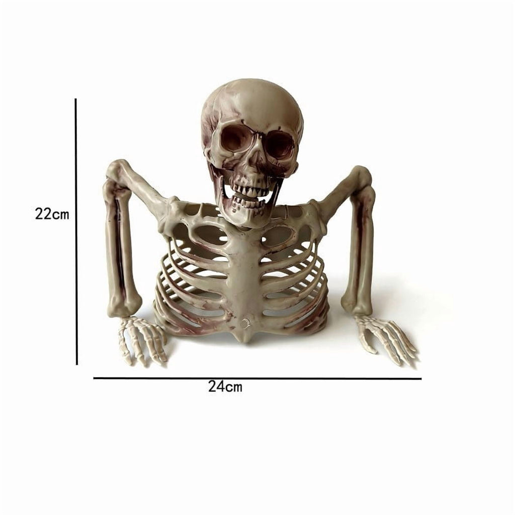 Halloween Skeleton Snake Prop Realistic Scary Serpent Decorative Ornament, Spooky Scene Setup Skeleton Decor Haunted House Party Prop, Home Shop Display Halloween Skeleton Holiday Ornament Gift