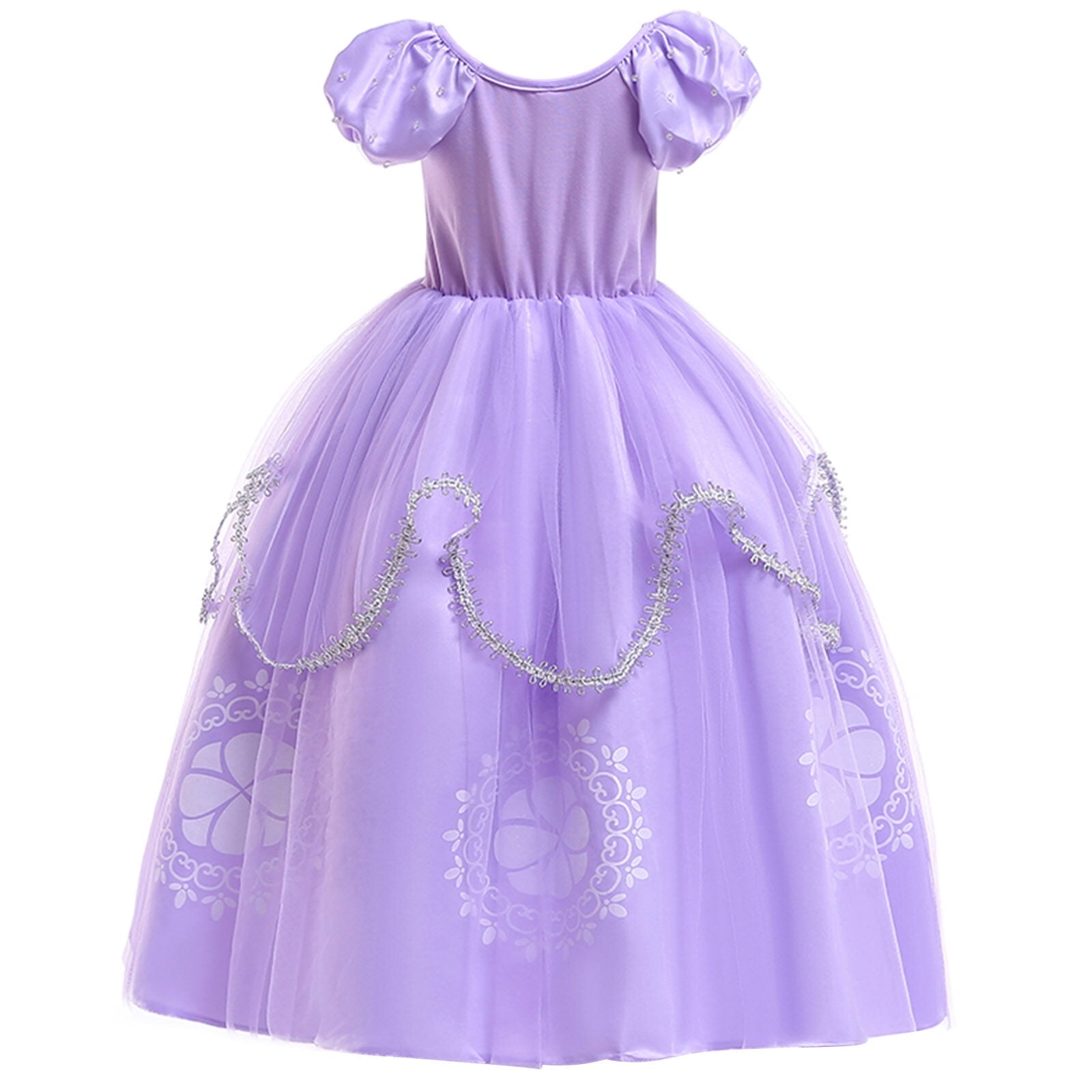 HAWEE Princess Dress Girls Purple Costume Halloween Puff Sleeve Princess Dress for Party
