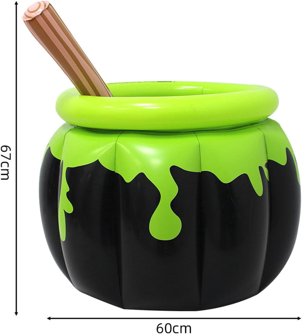 Jollyzo Halloween Witch Inflatable Drink Cooler, 26.4" Blow Up Beverage Holder Ice Bucket, Party Prop, Fun Decorative Bucket, Outdoor Yard Accent, Backyard Garden Haunted House Decorations
