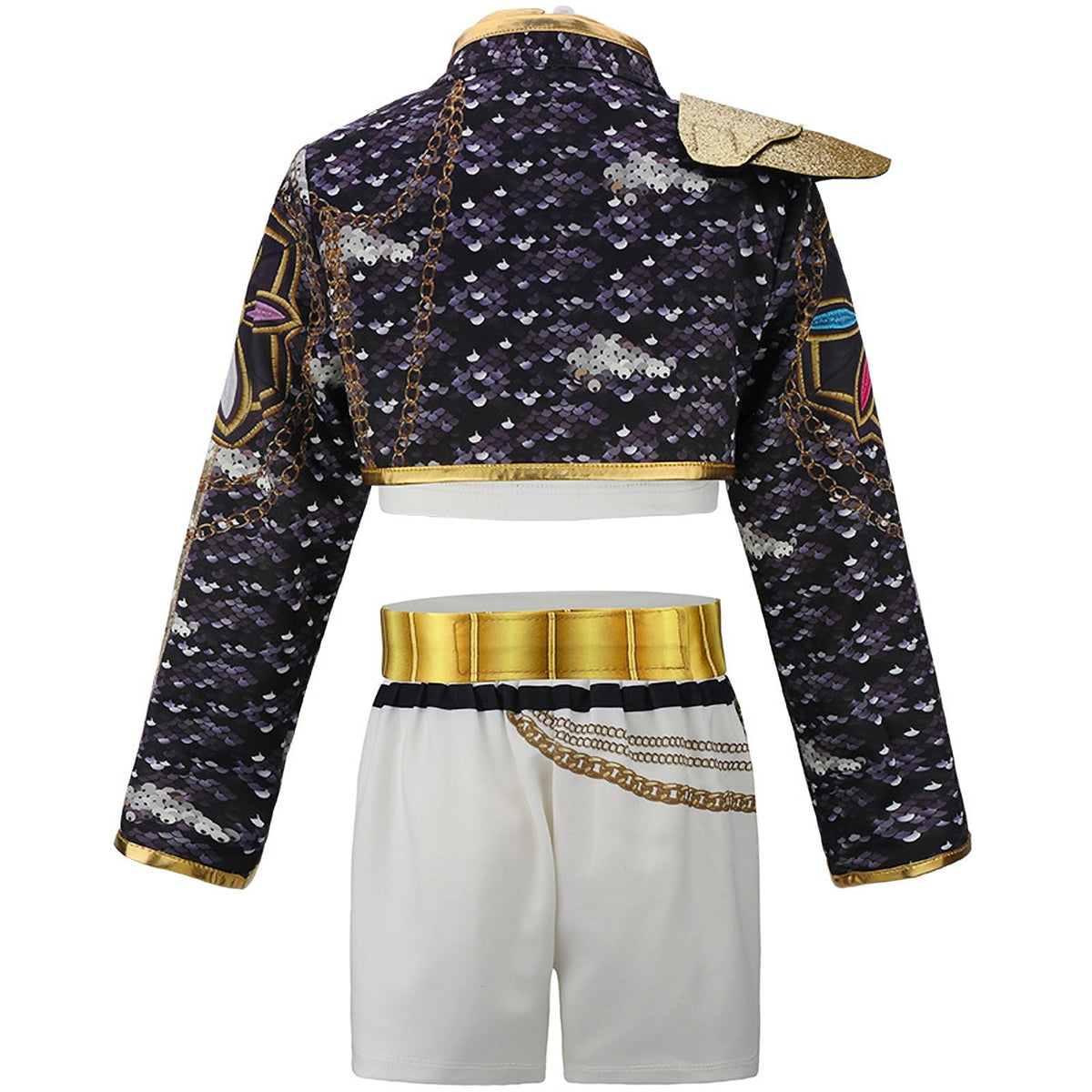 Girls Stage Performance Outfit with Top and Skirt Halloween Cosplay Costume