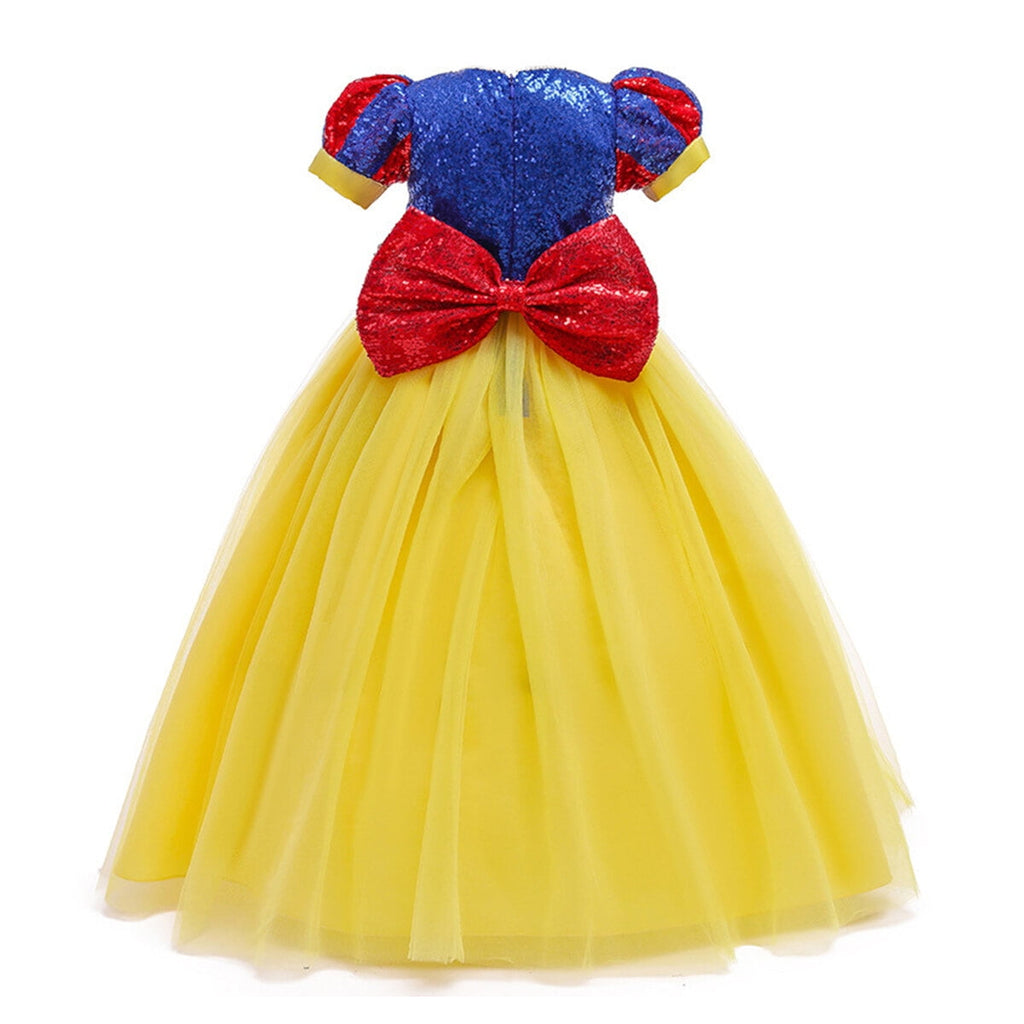 HAWEE Girls' Snow Princess Deluxe Costume Fancy Dress up with Accessories for Girls Halloween Christmas Party
