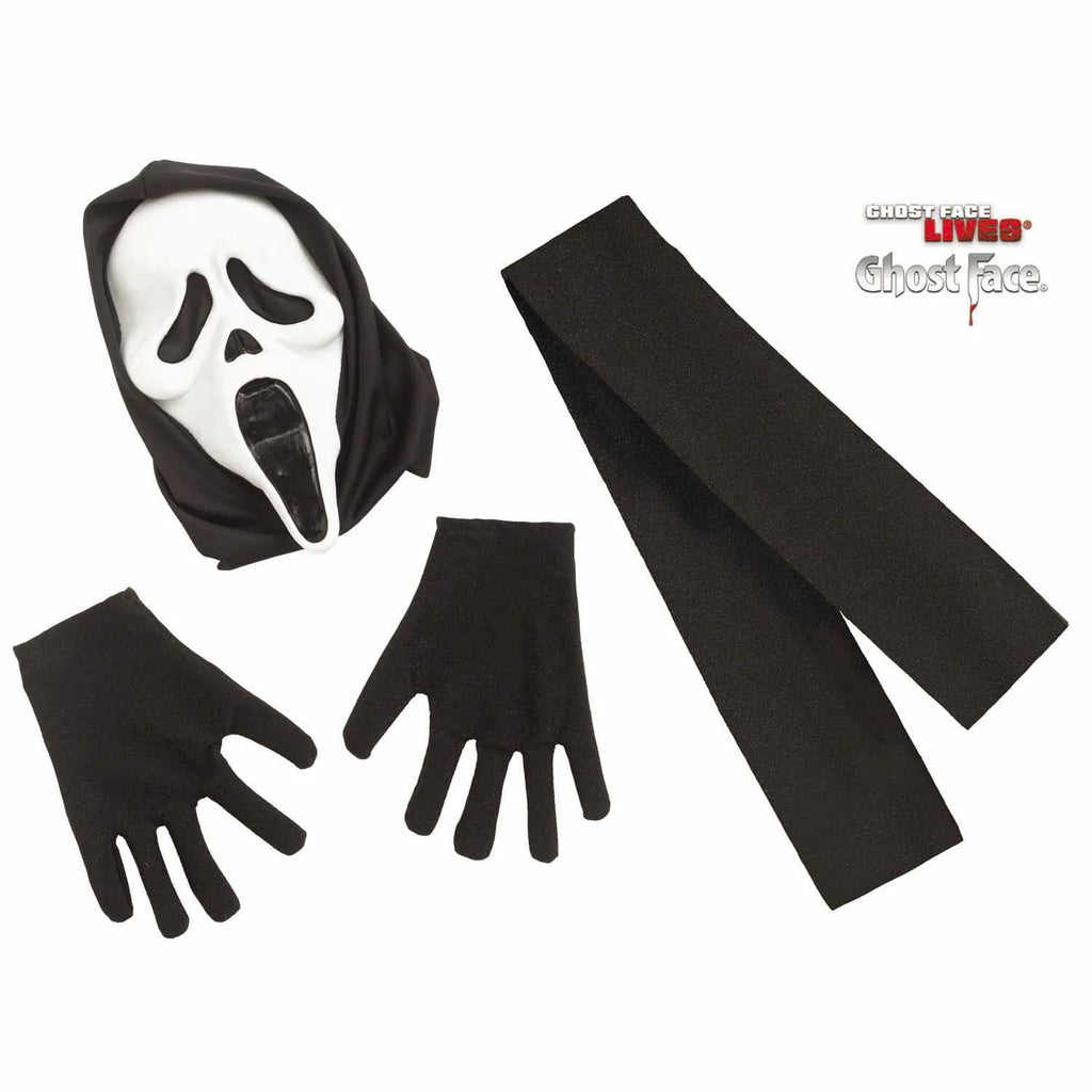 Fun World 30th Anniversary Ghost Face Mens Halloween Costume, One Size, Black