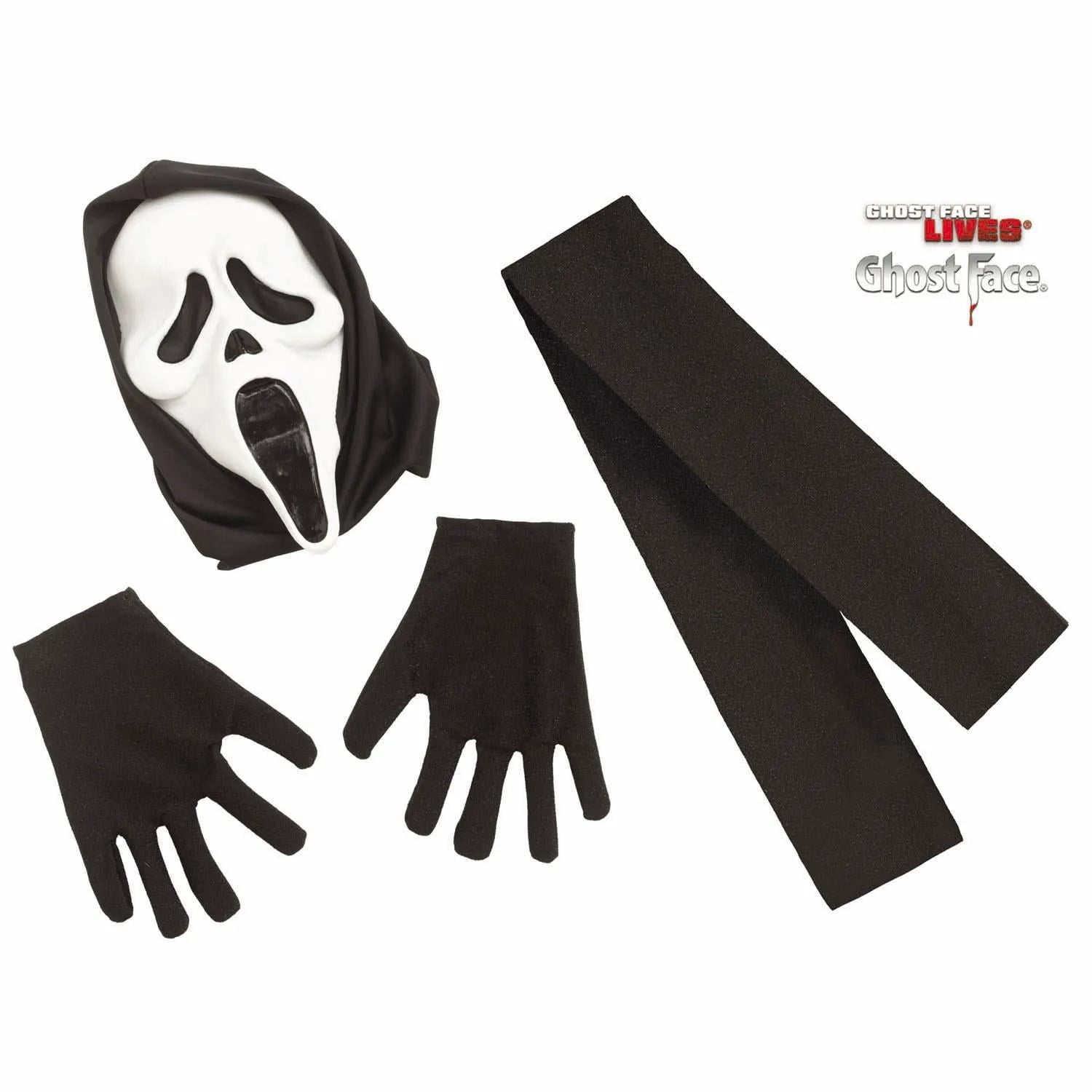 Fun World 30th Anniversary Ghost Face Mens Halloween Costume, One Size, Black