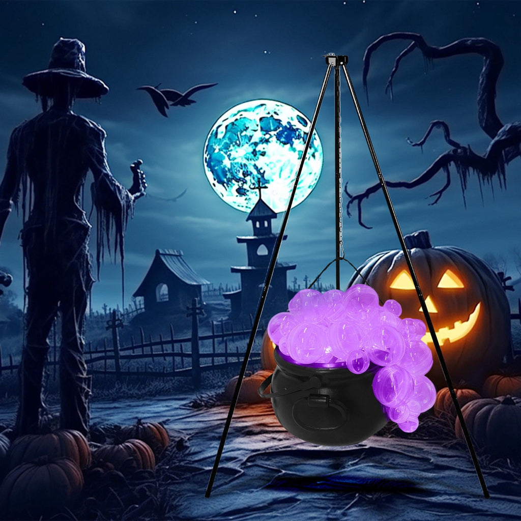 Muecwrye Halloween Decorations Outdoor, Halloween Clearance! Halloween Witches Cauldron with Lights, DIY Bubbling Cauldron Set Decor for Home Porch Outside, Halloween Party Supplies( Without Tripod)